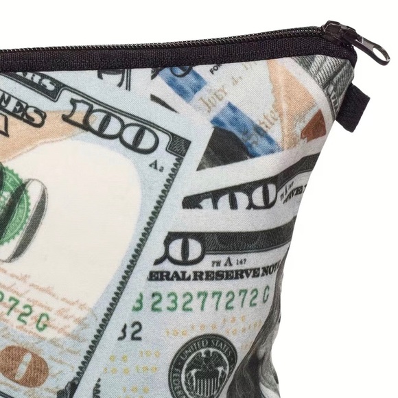 Womens NEW Green Money Print Cosmetic Bag/Tarot Clutch/Mini Purse, OS - Picture 6 of 8